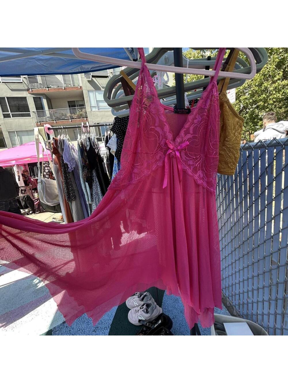 Women's Pink Lingerie Dress